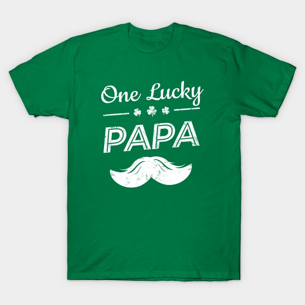 One Lucky Papa Funny St Patrick's Day gift T-Shirt by Yasna